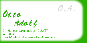 otto adolf business card